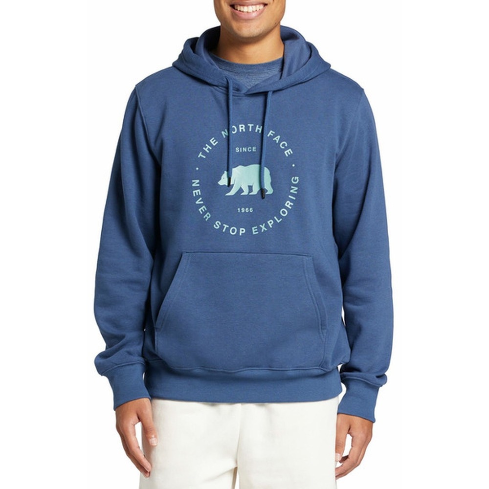 The North Face Mens Blue Bear Graphic Hoodie Sweatshirt Size M Gorpcore Athletic